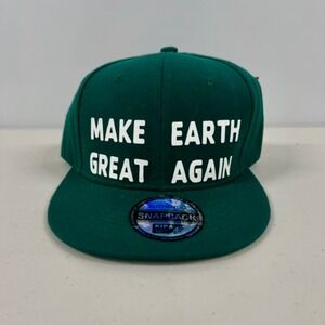 Kipa Make Earth Great Again Snapback Hat Green Adjustable Premium Headwear NEW